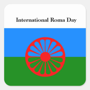 International Roma Day Flag Stickers