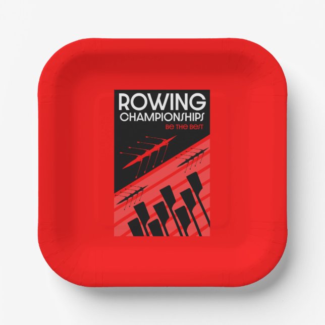 International rowing paper plate (Front)