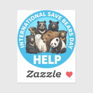 International save bears day stickers.