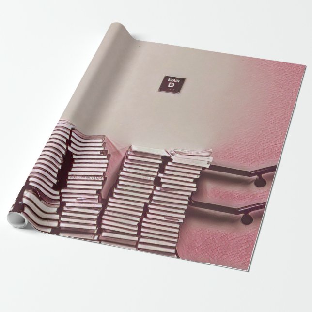 International school library day gift idea wrapping paper (Unrolled)