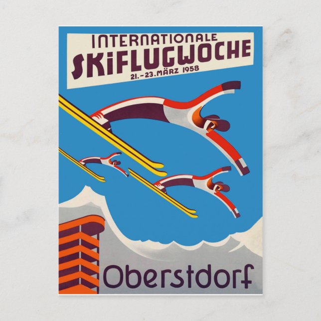 International ski competition in Oberstdorf Postcard (Front)