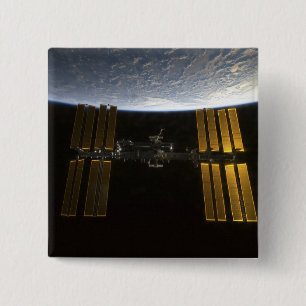 International Space Station 10 15 Cm Square Badge
