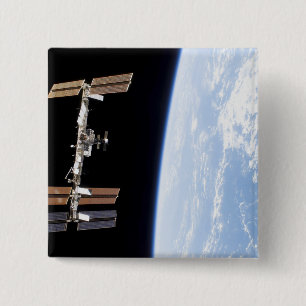 International Space Station 12 15 Cm Square Badge