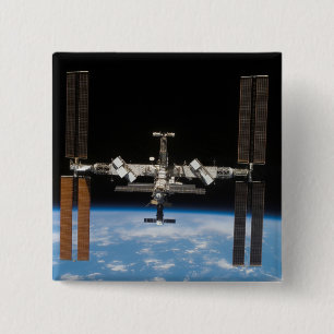 International Space Station 19 15 Cm Square Badge