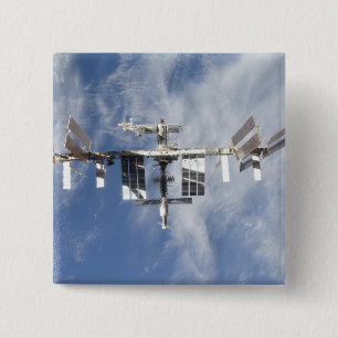 International Space Station 4 15 Cm Square Badge
