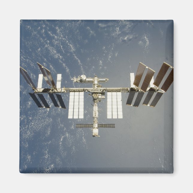 International Space Station backdropped Magnet (Front)