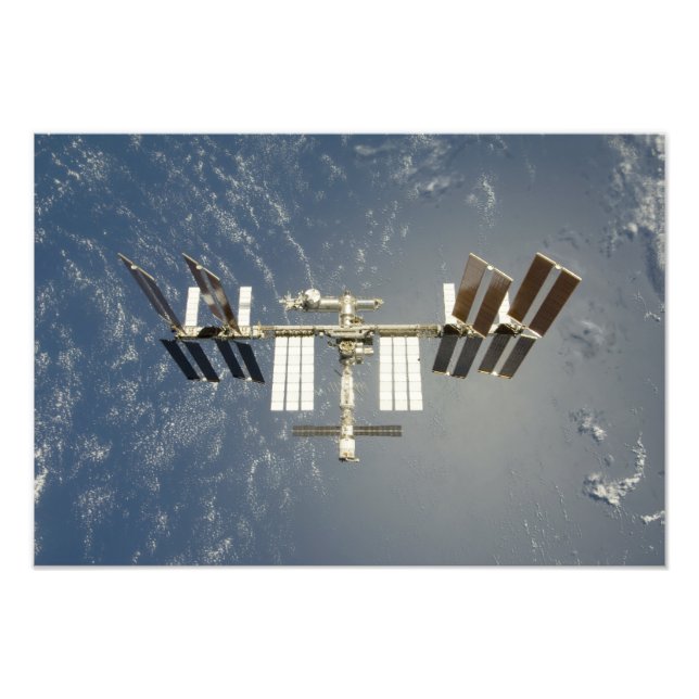 International Space Station backdropped Photo Print (Front)