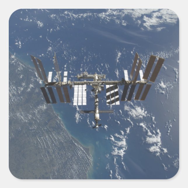 International Space Station in orbit 3 Square Sticker (Front)