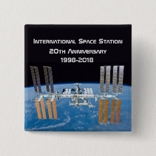 International Space Station ISS 20th Anniversary 15 Cm Square Badge