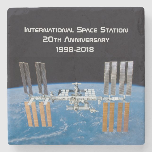 International Space Station ISS 20th Anniversary Stone Coaster (Front)