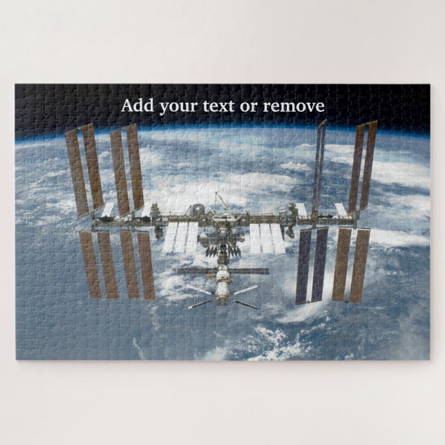 International Space Station orbiting planet Earth, Jigsaw Puzzle (Horizontal)