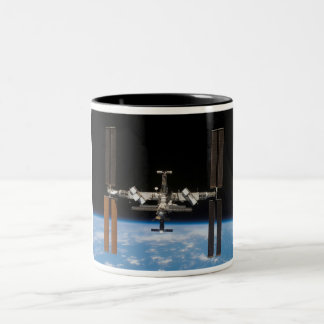International Space Station -- Seen from Atlantis Two-Tone Coffee Mug