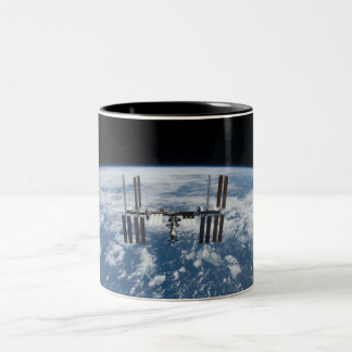 International Space Station -- Seen from Atlantis Two-Tone Coffee Mug