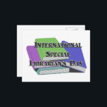International Special Librarian's Day Postcard<br><div class="desc">* April 13th is International Special Librarian's Day * Check out the customization options available! * Use this postcard as a greeting, quick hello, invitation or Thank You card. * Add background color of your choice, front and back. * If additional text is desired, choose font style, color, size and...</div>