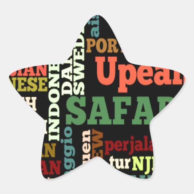 International Travel Blessings Star Sticker (Front)