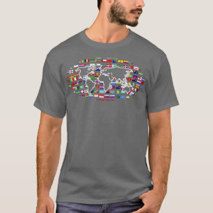 International Travelling World Traveller World Fla T-Shirt