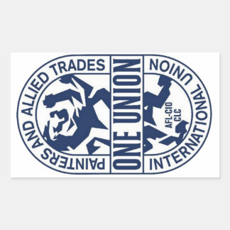 International Union of Painters and Allied Trades  Rectangular Sticker