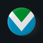 International vegan flag 3 cm round badge<br><div class="desc">A powerful and memorable flag for the Vegam Movement designed by Gad Hakimi and fellow activists, who are members of the Vegan Flag Facebook group. Hakimi claims the colours represent the values of the vegan community: White: light, goodness, success, and beginning. Green: land, life, nature, energy, harmony. Blue: sky, sea,...</div>