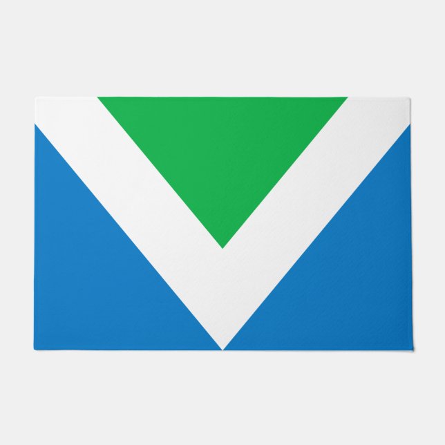 International Vegan Flag Doormat (Front)