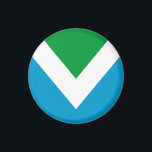 International vegan flag magnet<br><div class="desc">A powerful and memorable flag for the Vegam Movement designed by Gad Hakimi and fellow activists, who are members of the Vegan Flag Facebook group. Hakimi claims the colours represent the values of the vegan community: White: light, goodness, success, and beginning. Green: land, life, nature, energy, harmony. Blue: sky, sea,...</div>