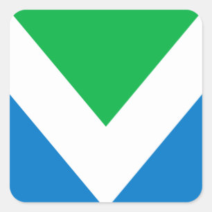 International Vegan Flag Square Sticker