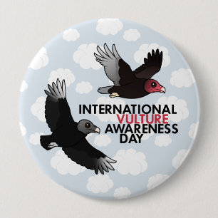 International Vulture Awareness Day 10 Cm Round Badge