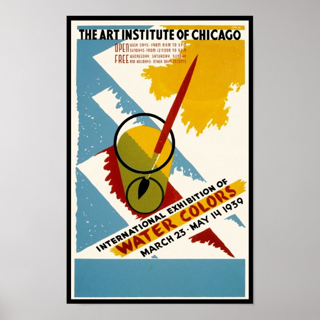 International Water Colour Exhibition Poster (Front)