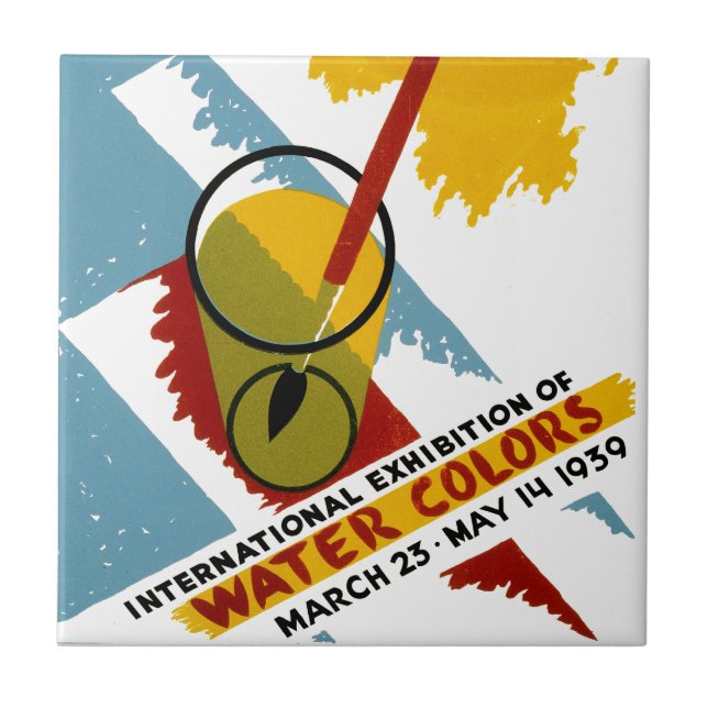 International Water Colour Exhibition Tile (Front)