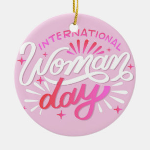 International Woman Day Ceramic Tree Decoration