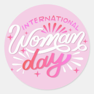 International Woman Day Classic Round Sticker