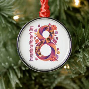 International Women’s Day 8 March Metal Tree Decoration