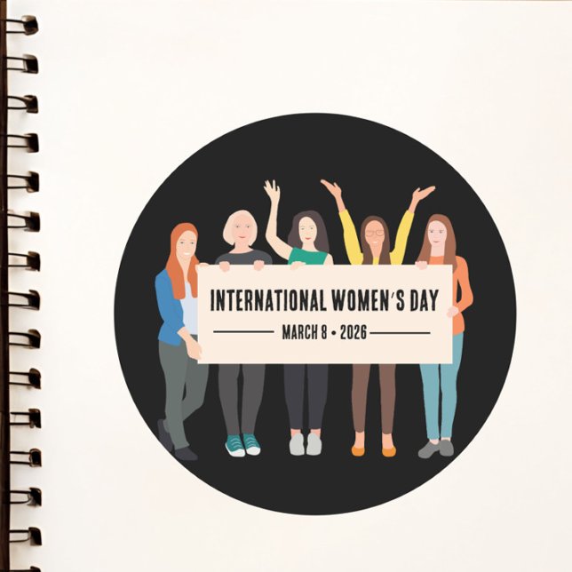 International Women’s Day Classic Round Sticker (Creator Uploaded)