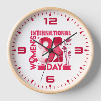 International Women's Day 2023 Women's Day 8 March Clock