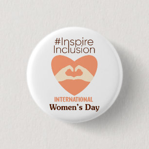 International Women's Day 2024 Inspire Inclusion  3 Cm Round Badge