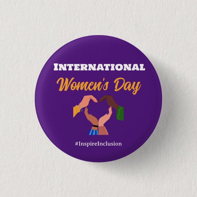  International Women's Day 2025 inclusion feminist 3 Cm Round Badge (Front)