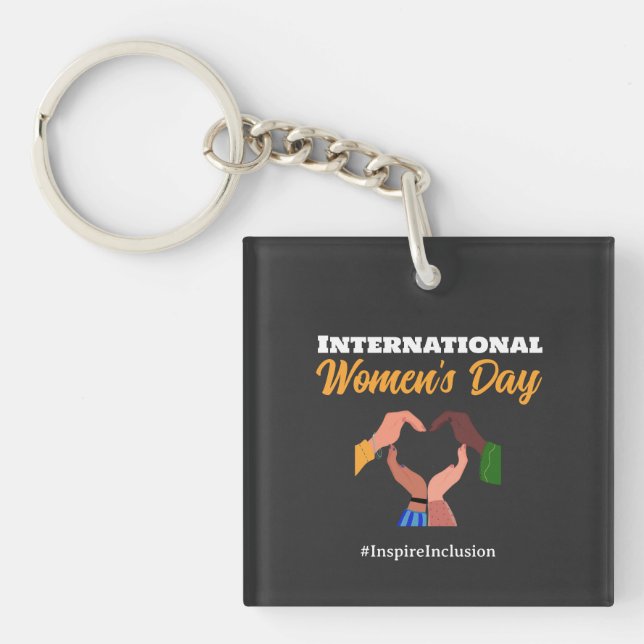 International Women's Day 2025 inclusion feminist Key Ring (Front)