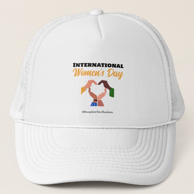  International Women's Day 2025 inclusion feminist Trucker Hat (Front)