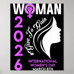 International women's day 2026 march 8 empowering poster