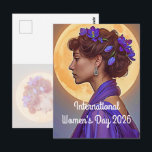 International Women's Day 2026 Postcard<br><div class="desc">Send a message of strength and beauty with this elegant postcard featuring a woman's profile in Art Nouveau style. Adorned with flowing lines, intricate details, and the text "International Woman's Day 2026" this postcard is perfect for celebrating women, sharing empowerment, or adding a touch of artistic elegance to your greetings....</div>