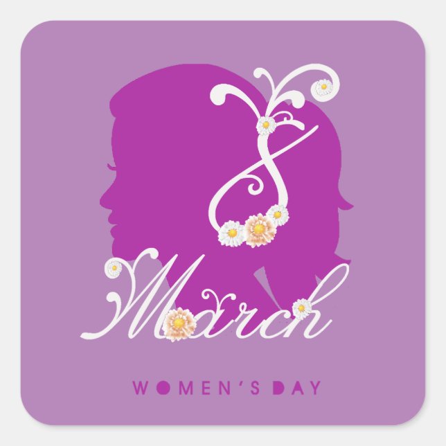 international women's day 8 march 2024 shirt  square sticker (Front)