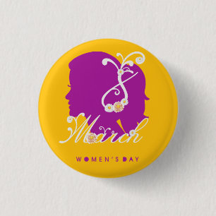 international women's day 8 march 2025 3 cm round badge