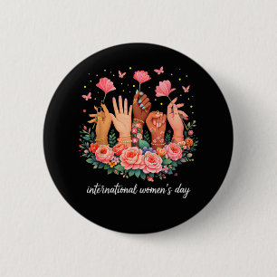 International Women's Day 8 March 2026 6 Cm Round Badge