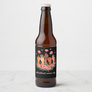 International Women's Day 8 March 2026 Beer Bottle Label