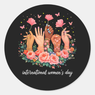 International Women's Day 8 March 2026 Classic Round Sticker