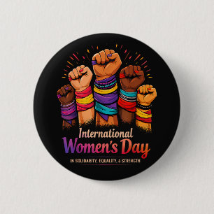 International Women's Day 8 March 6 Cm Round Badge