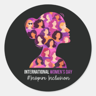 International Women's Day 8 March  Classic Round Sticker