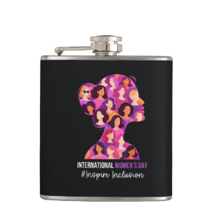 International Women's Day 8 March Hip Flask