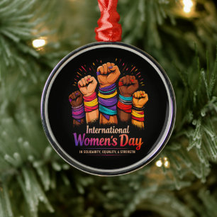 International Women's Day 8 March Metal Tree Decoration