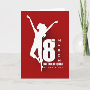 International Women's Day 8th Red Customise Card