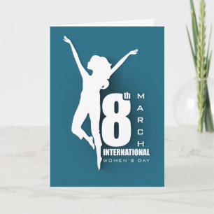 International Women's Day 8th Teal Customise Card